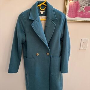 Sundance Teal Pea Coat